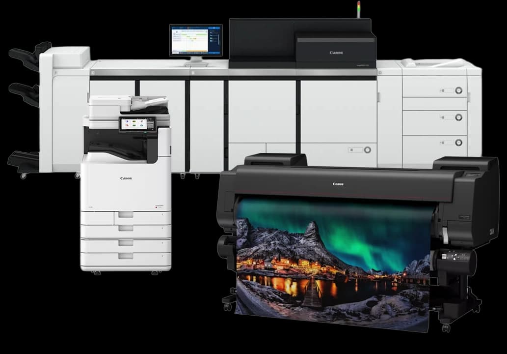 Gamma Canon per ufficio, produzione e grande formato