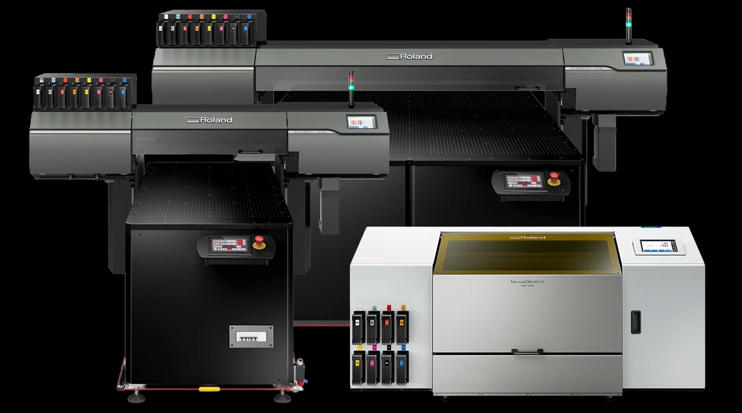 Stampante UV in piano Roland DG per oggetti e pannelli