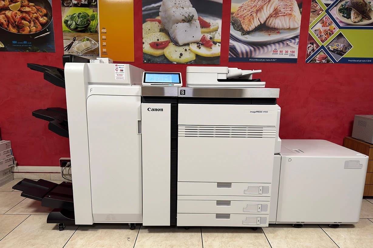 Canon imagePRESS V900 installata da Pan System presso Elite Surgelati