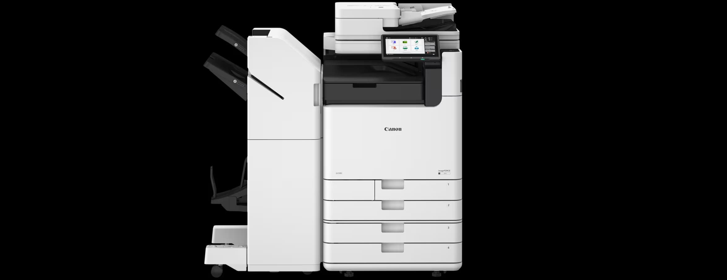 Dettaglio del finisher della Canon imageFORCE 6100 series