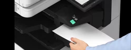 Dettaglio del finisher della Canon imageFORCE C3100 series